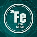 Iron chemical element.