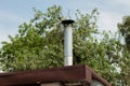 Iron chimney in the house Royalty Free Stock Photo