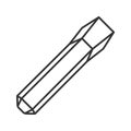 Iron chisel linear icon