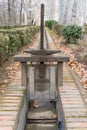 Iron construction above waterflow