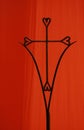 Iron cross on red background