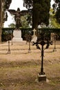 Iron crosses in the military cemetery Royalty Free Stock Photo