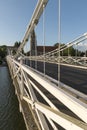 Iron detail of old suspension bridge, Marlow Royalty Free Stock Photo