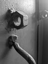 iron door close up Royalty Free Stock Photo