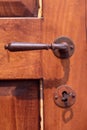 Iron door handle Royalty Free Stock Photo