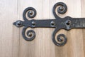 Iron door hinge