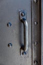 The iron door to the bunker Royalty Free Stock Photo