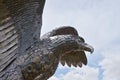 Iron eagle with sky background Royalty Free Stock Photo