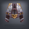 Iron fantasy armor helmet for game or cards.