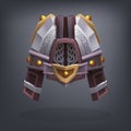 Iron fantasy armor helmet for game or cards. Royalty Free Stock Photo