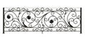 Iron fence with flowers and leaves