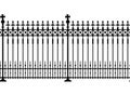 Iron fence in Victorian style. Seamless decorative element Royalty Free Stock Photo