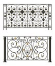 Iron fences with flowers and leaves