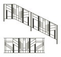Iron fences and stairs railing