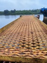 iron-floored road on the river water