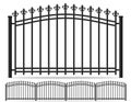 Iron forged fence vector illustration