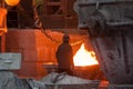 Iron foundry. Smelting metal Royalty Free Stock Photo