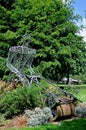 Iron framed gardener sculpture, Leominster. Royalty Free Stock Photo