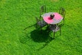 Iron garden table and chairs Royalty Free Stock Photo
