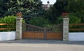 Iron gate, entrance to a front yard