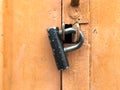 Iron gate lock. Royalty Free Stock Photo