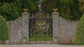 Iron gate of the walled gardens of Powerscourt estate, Ireland