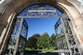 Iron gates and archway entrance