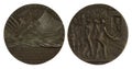 Iron German Lusitania medal by Karl Goetz