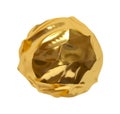 Iron gold Metaball shapes of objects realistic 3d design. Golden Meteorites asteroids comet Round ball spherical
