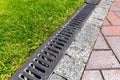 Iron grate of a drainage system for storm water.