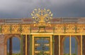 Iron grid, the gate of Trianon, Versailles, France Royalty Free Stock Photo