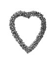 Iron heart on a white background. Royalty Free Stock Photo