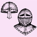 iron helmet medieval knight