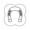 iron horseshoe. Vector illustration decorative background design Royalty Free Stock Photo