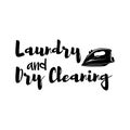 Iron icon. Laundry logo. Dry cleaning label. Design element. Vector illustration.