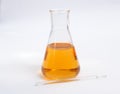 Iron II sulfate or sulphate, ferrous sulfate. Also copperas and green vitriol. Solution. Royalty Free Stock Photo