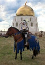 Iron Knight on horse Royalty Free Stock Photo