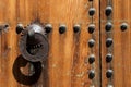 Iron knocker wooden door Marrakesh