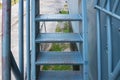 The iron ladder of the battleship.Thailand.