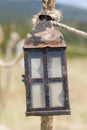 iron lantern medieval settlement Royalty Free Stock Photo