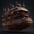 The Iron Maiden steampunk spaceship