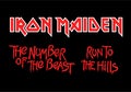Iron Maiden 1982 The Number of the Beast era logo. Royalty Free Stock Photo