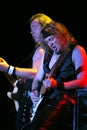 The Iron Maiden during the concert, Dave Murray and Adrian Smith