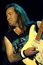 The Iron Maiden during the concert, the guitarist Dave Murray Royalty Free Stock Photo