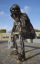 Iron man sitting on the waterfront of Copenhagen