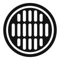 Iron manhole icon simple vector. City road