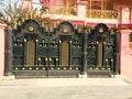 Iron matel havey gate standing front door