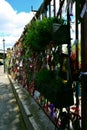 An iron memorial shrine gate at Crossbones Garden , London, UK