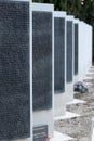 Iron memorials with names of fallen german world war two soldiers. Burried in a Croatian graveyard