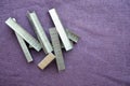 Iron, metal, silvery staples stacked Royalty Free Stock Photo